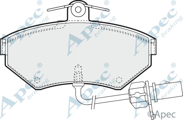 APEC BRAKING Комплект тормозных колодок, дисковый тормоз PAD1152